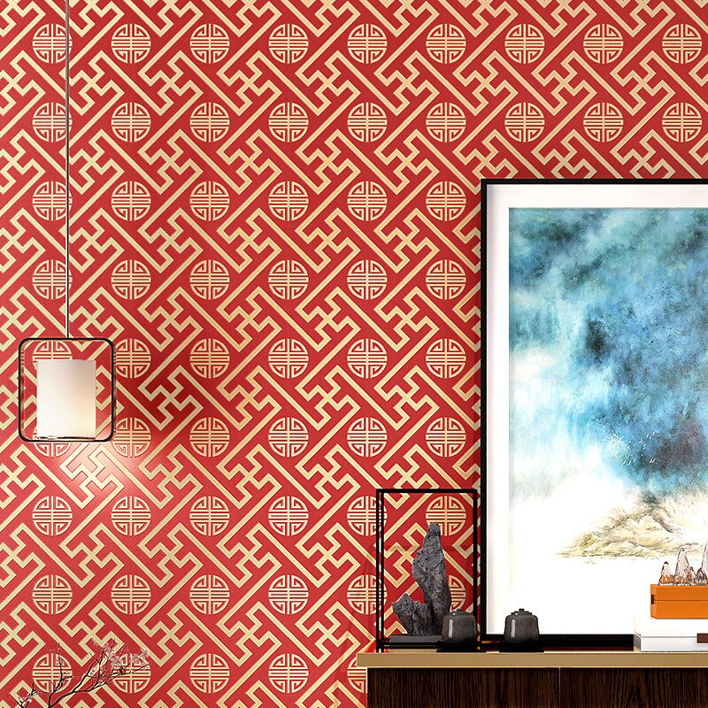 Eenvoudig modern chinees behang slaapkamer woonkamer studeerkamer echo klassiek zen chinees hotelbehang