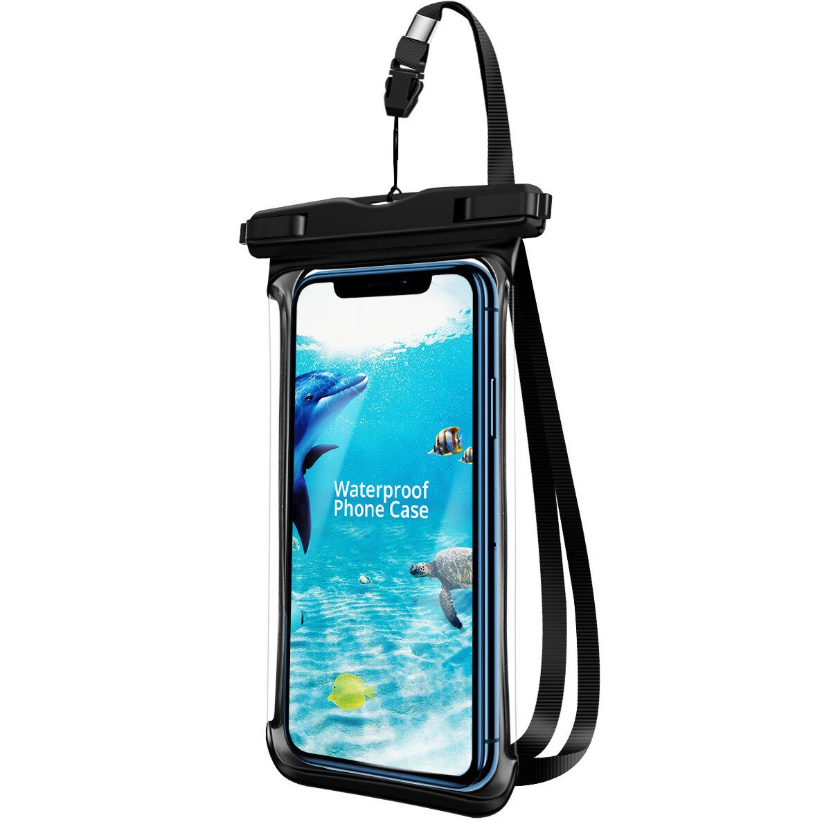 Full View Waterproof Case for Phone Underwater Snow Rainforest Transparent Dry Bag Swimming Pouch Big Mobile Phone Bag Sealed: A