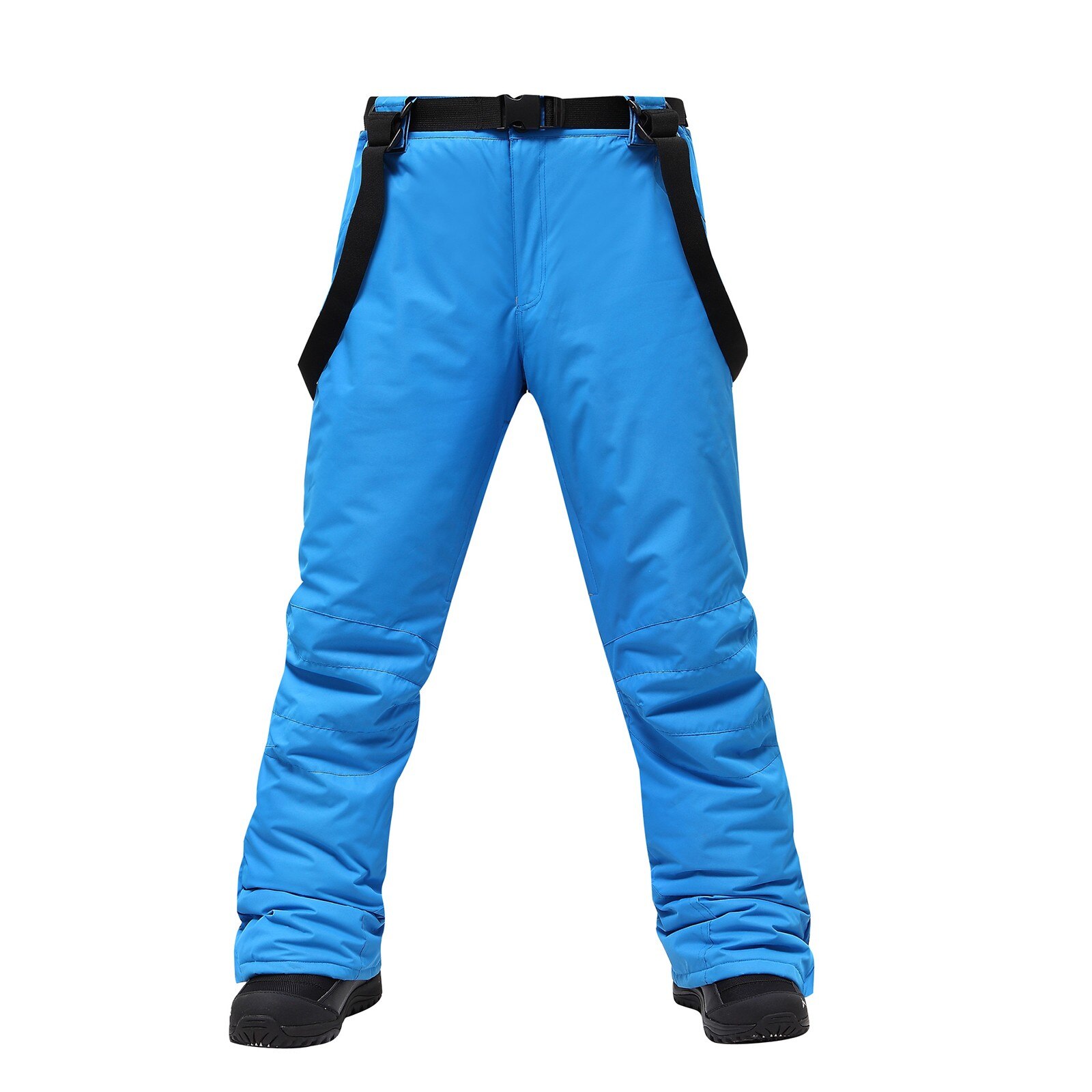 Pantalon de Ski à bretelles pour homme, imperméable, et isolé, coupe-vent, pour Snowboard, alpinisme, plein air, hiver: Bleu / XL