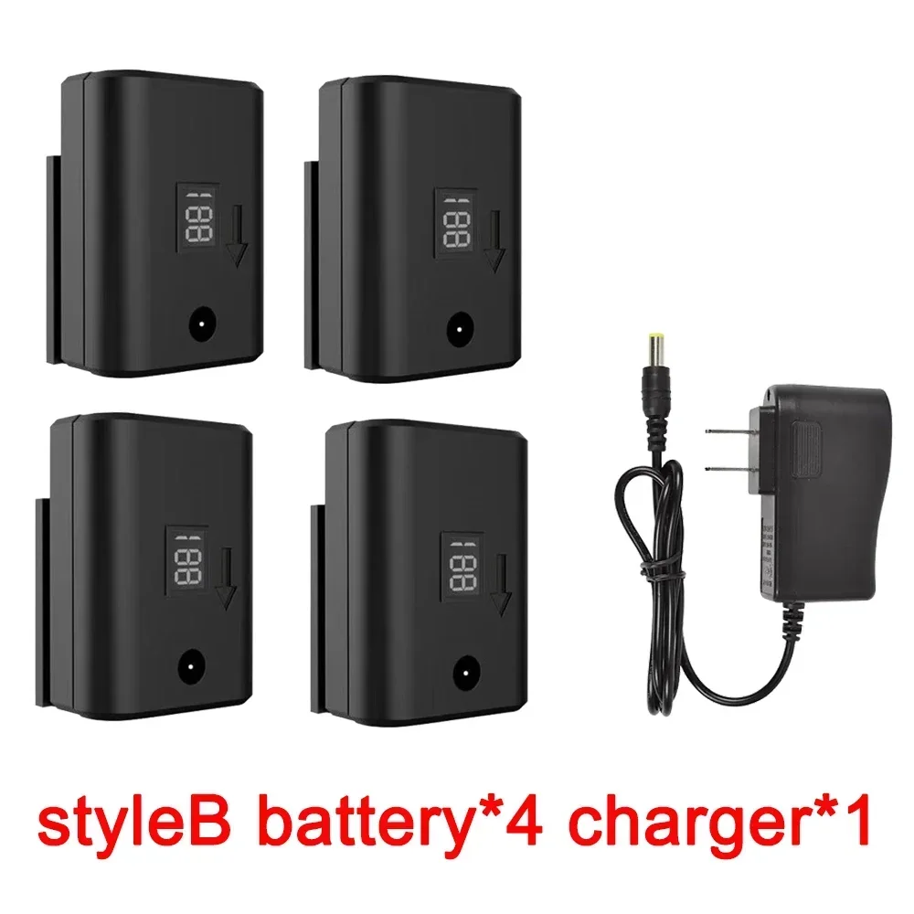 Batería de nivel de 3,7 V, batería de nivel recargable con luz roja y azul, pantalla Digital de gran capacidad, batería Universal de nivel de batería: Rosa