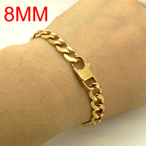 100% Roestvrij Stalen Armband 6/8/12 Mm Breedte Curb Chain 8 Inch Zilver/Goud Kleur Armband Voor Mannelijke mannen/Vrouwen: Kobalt Violet