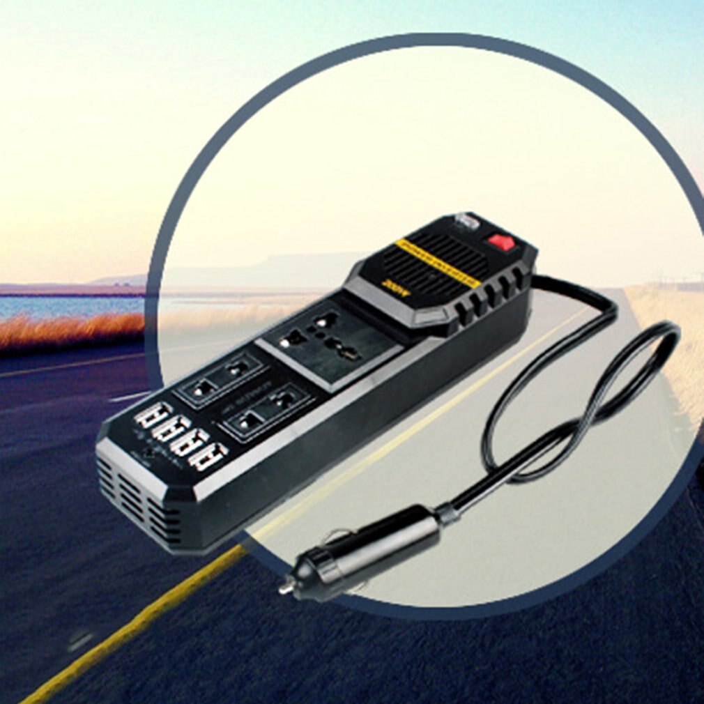 200W Mini Car Vehicle Inverter DC 12V to AC 220V USB Output High-power Power Inverter Small Car Special Edition