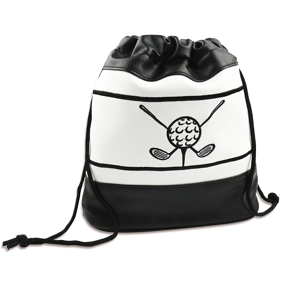 Pinmei golfbal etui golfaccessoires etui tassen golf tee etui pu leren etui tassen graaftouw etui geborduurde patronen: Club