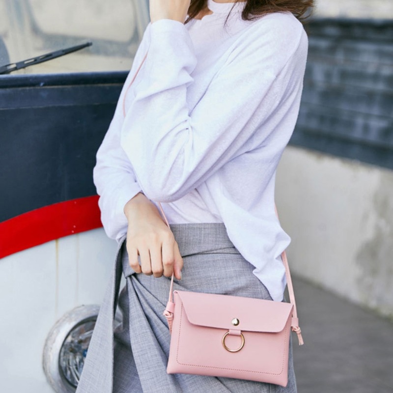 Womens Girl Lady Leuke Mini Crossbody Schoudertas Pu Lederen Dames Hand Tassen Portemonnee Handtas Bolsas Feminina: 4 pink