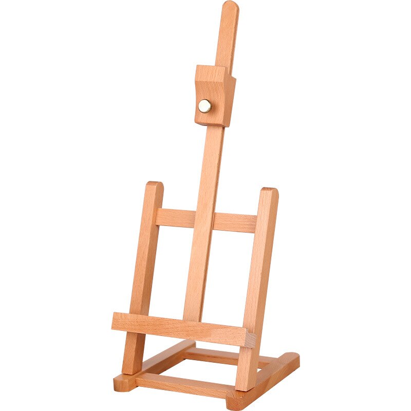 Beech Desktop Small Easel Photo Frame Tripod Mini Easel Advertising Display Stand Portable Assembly Wooden Oil Painting Stand