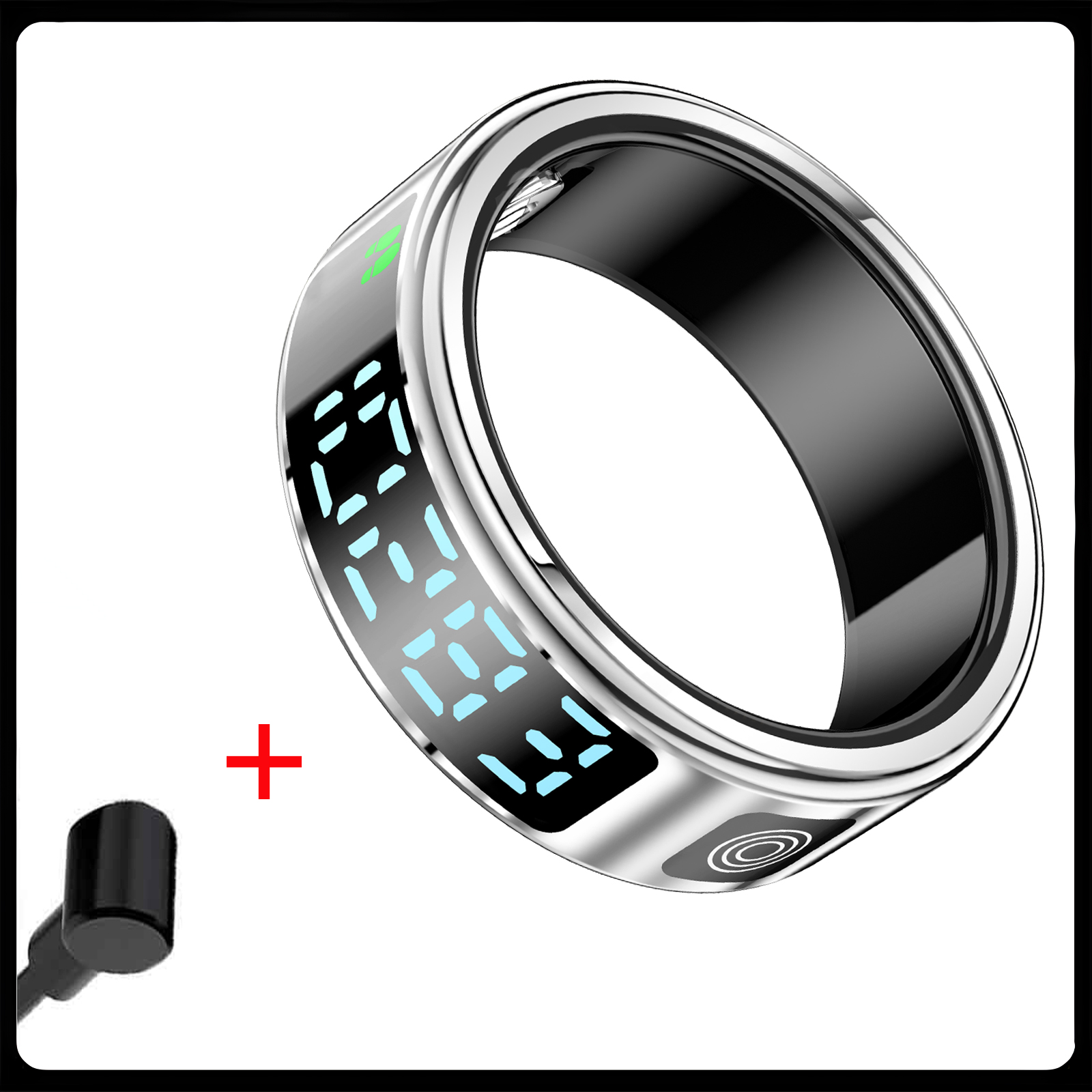Anillo inteligente para hombres y mujeres, Monitor de ritmo cardíaco y oxígeno en sangre, modo multideporte IP68 y 5ATM, resistente al agua, Bluetooth, anillo para dormir Sr08: Blanco / 13