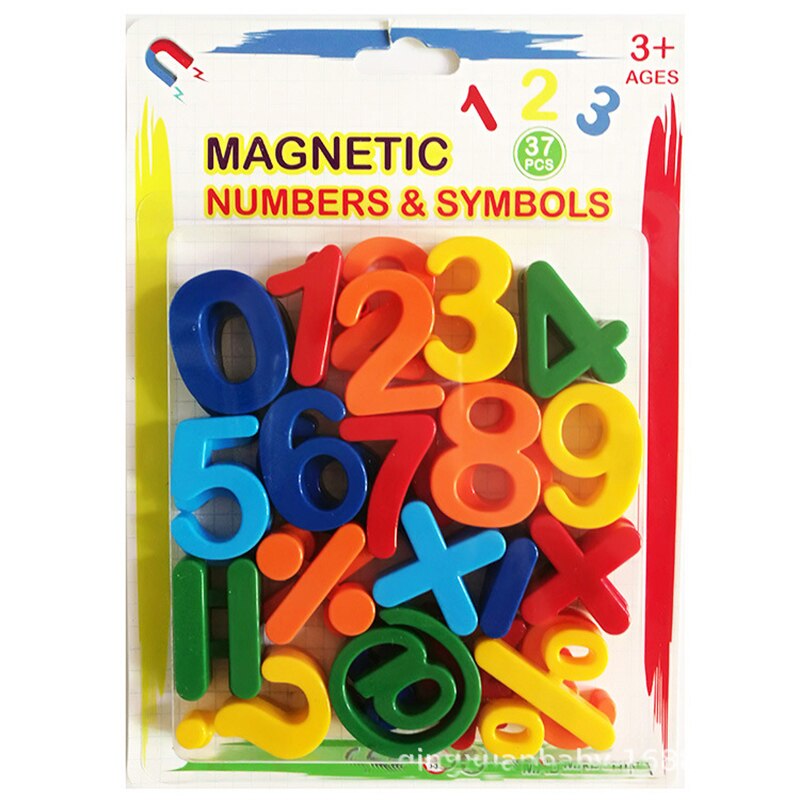 26Pcs Magnetische Leren Alfabet Letters Plastic Koelkast Stickers Peuters Kids Leren Spelling Tellen Educatief Speelgoed: 37 Digits