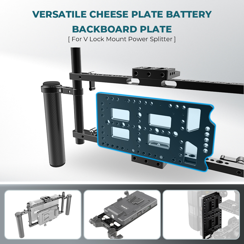Kayulin Director's Monitor 7" & 5" Cage Rig With Battery plate & Dual Carbon Fiber Handgrip for Universal Camera Monitors