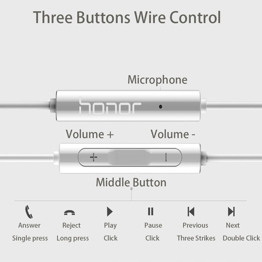 Original Huawei bin115 Kopfhörer Metall Mit Mikrofon Volumen Kontrolle Für HUAWEI P7 P8 P9 Lite P10 Plus Honor 5X 6X Kamerad 7 8 9
