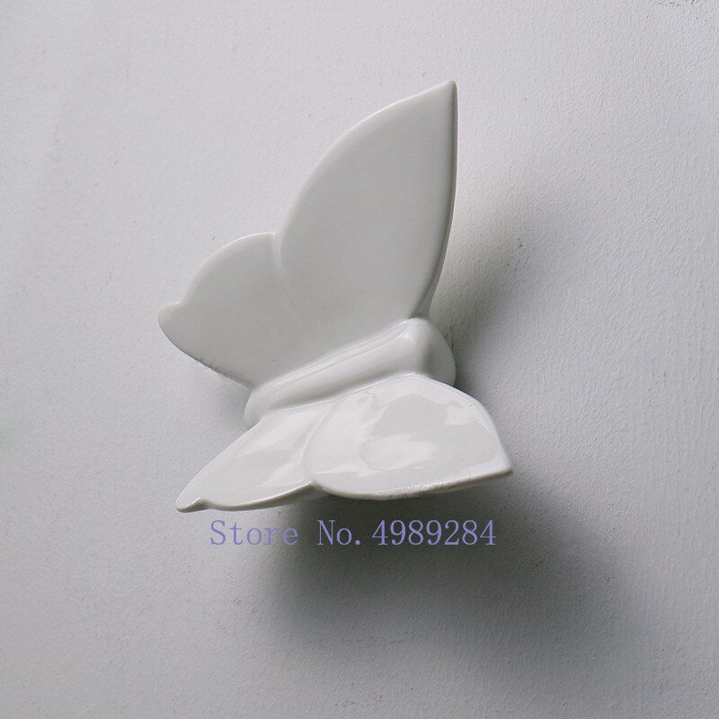 Creatividad cerámica mariposa montaje en pared Fondo estereoscópico pared decoración moderna del hogar Decoración colgante para habitación de niños