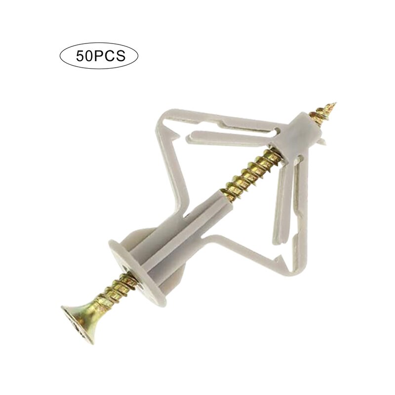 50pz Cartongesso Tasselli e Viti Cartongesso Parete Vuota Ancore pesante-dovere Cavicchi con Vite