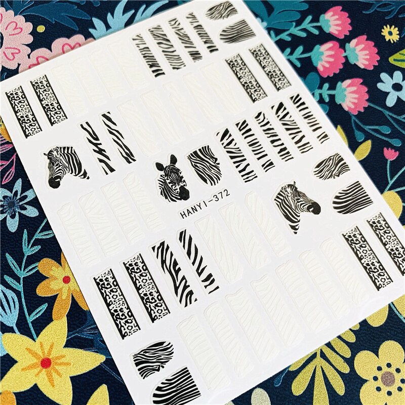 Leopard Tiger Nail Sticker 3d Nail Art Sticker Nail Decal Stempelen Export Japan Ontwerpen Steentjes: HANYI-372