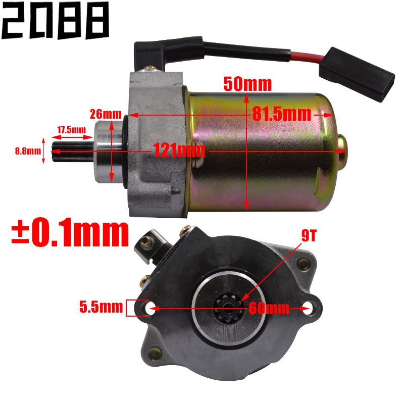 Motorcycle Engine Electric Starter Motor For Qingqi Suzuki QS110 FD110 110cc Engine Spare Parts