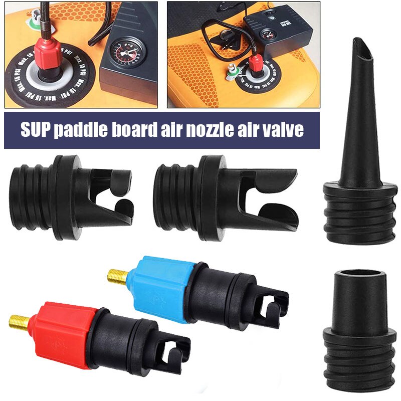 Inflatable Pump Adaptor Air Pump Converter with 4 Types Air Valve Nozzles Multifunction Conversion Head EDF88