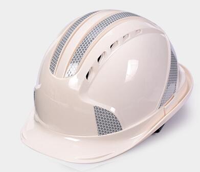 Reflective Strip Safety Helmet Cap Style Vented Hard Hat, 4-Point Ratchet Suspension, Protective Helmet for Construction Worker: I