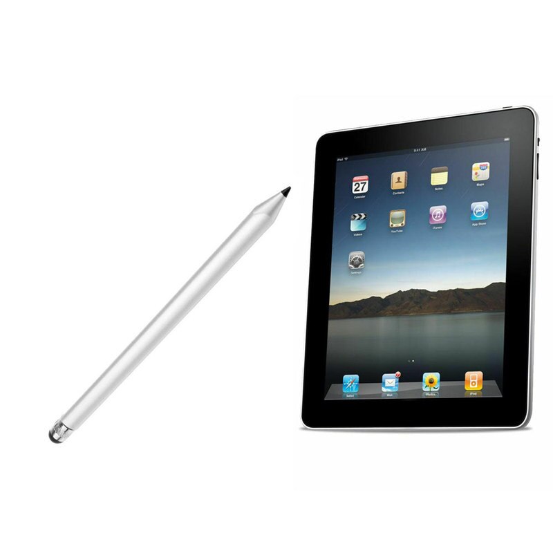 Round Thin Tip Capacitive Stylus Touch Screen Pen Silver Dual Head Stylus Pen Replace for IPad Mobile Phones Tablet Accessories