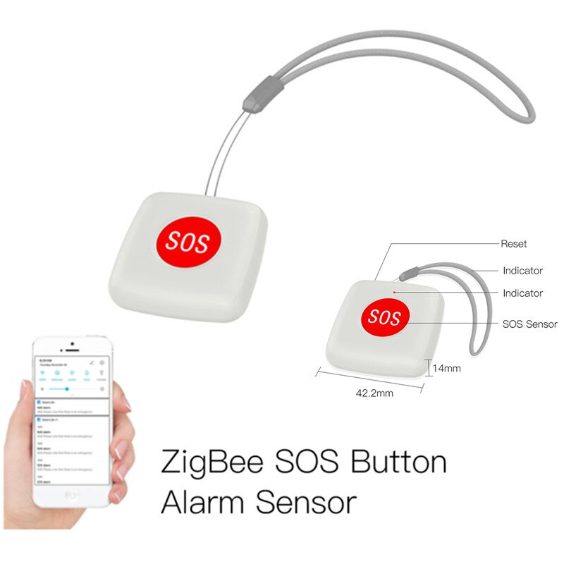 Smart SOS Emergency Button SOS Emergency Sensor Alarm For The Elderly Children Calling Alarm Helping Zig Bee App Remote Control