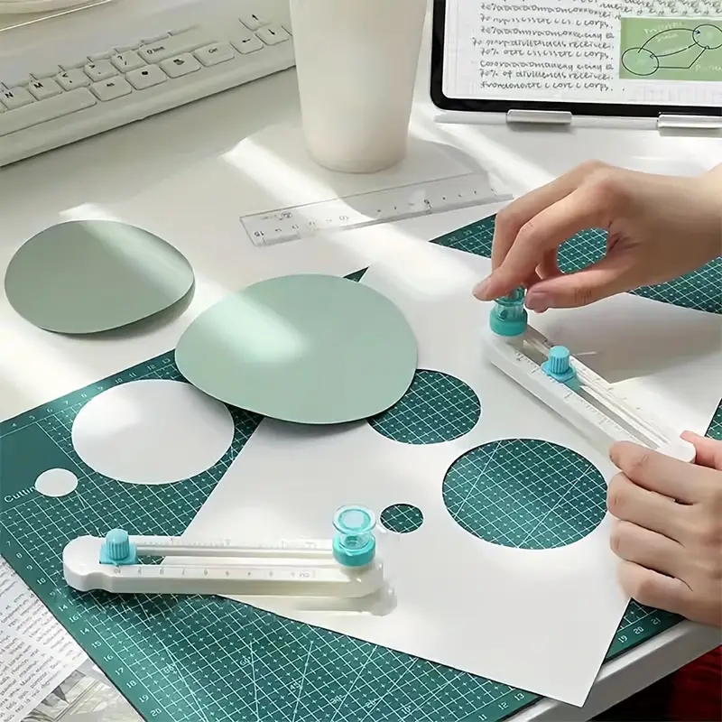 360 ° Coupe-cercle réglable – Outil de scrapbooking de précision pour des coupes de papier circulaires parfaites – Idéal pour les amateurs d'artisanat