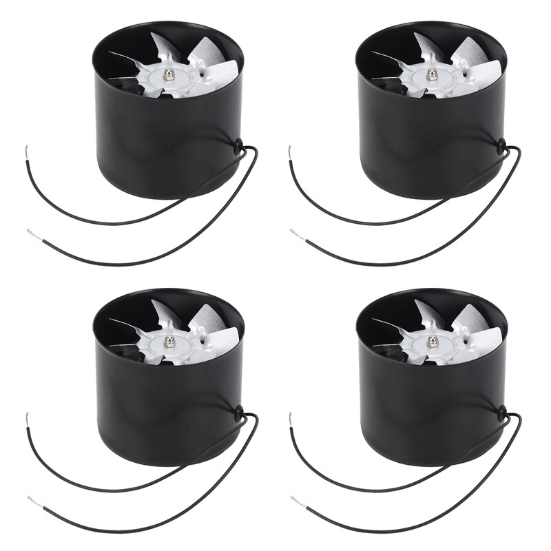4X 4 Inch Inline Duct Fan Air Ventilator Metal Pipe Ventilation Exhaust Fan Mini Extractor Bathroom Wall Fan Duct Fan: Default Title