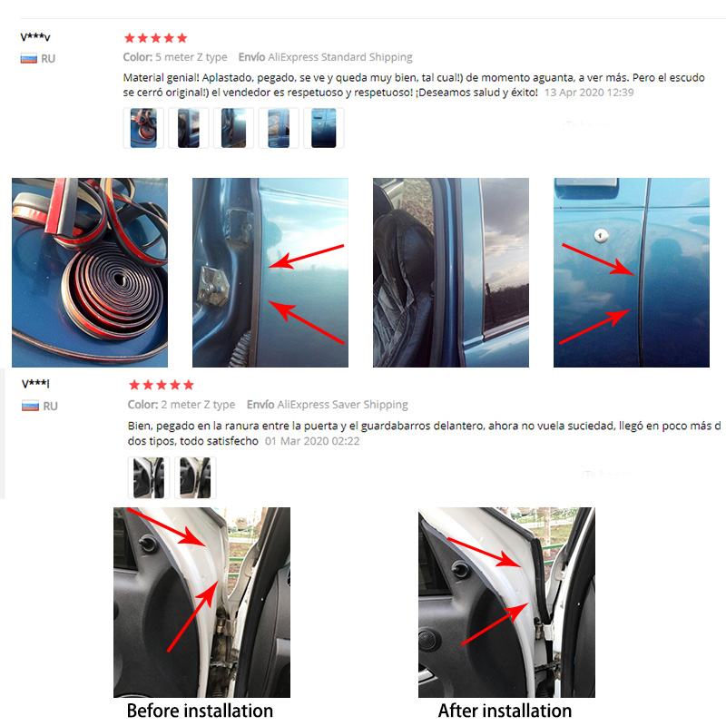 Autodeurafdichting Z Type Tochtstrip Geluidsisolatie Afdichting Rubberen Strip Trim Auto Rubber Afdichtingen Z Vormige Afdichting Rubberen Deur