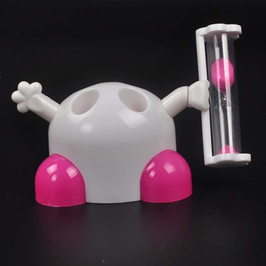 Teeth Brushing Countdown 3 Minutes Timer Sand Watch Clock Timing Sandglass Plastic Toothbrush Holder Hourglass Decoration