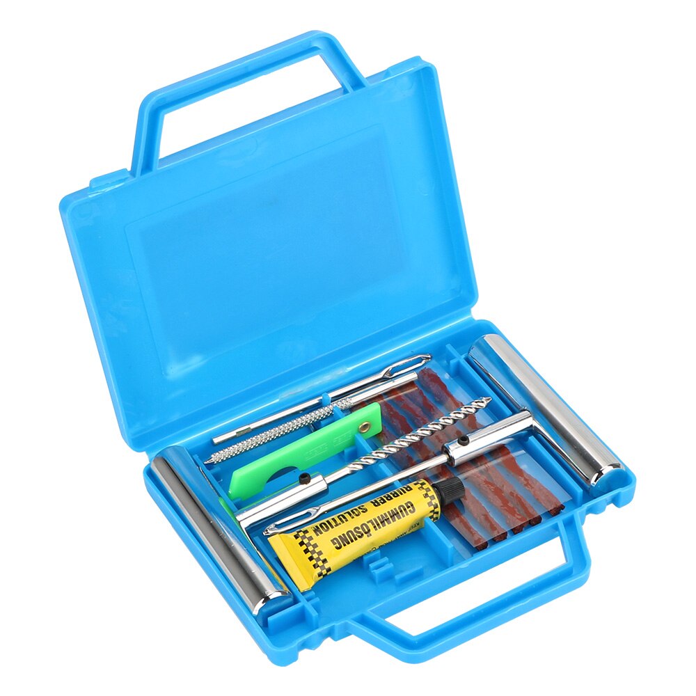 Kit De Réparation Pneus Voiture Et Moto - 50 Pièces, Mèches Et Outil - Marque Générique