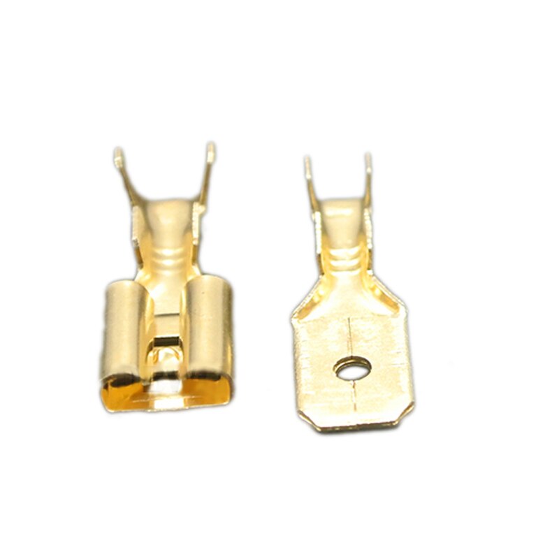 200 pces/50 pares masculino fêmea spade friso terminais manga fio envoltório conector para 22-16 awg 2.8mm