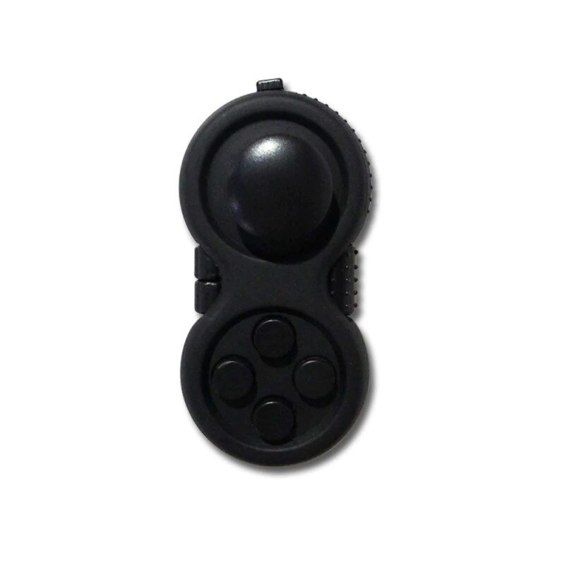 Pulsanti antistress pad controllore portatile decompressione fatica portachiavi a sgancio rapido giocattolo: nero