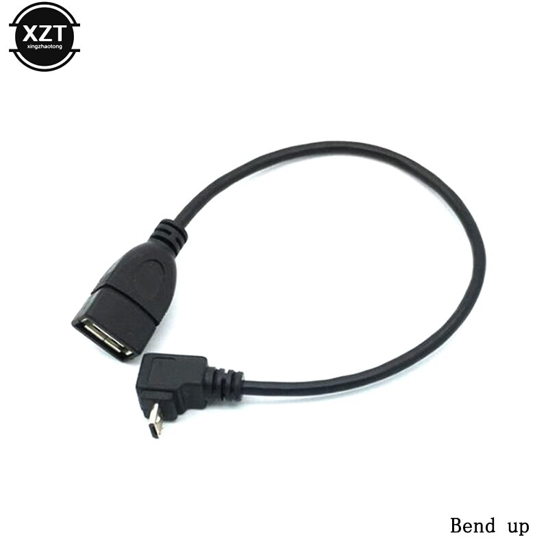 Micro USB Male to USB 2.0 Female OTG Cable Adapter Up Down Right Angled 90 Degree Connector for MP3 MP4
