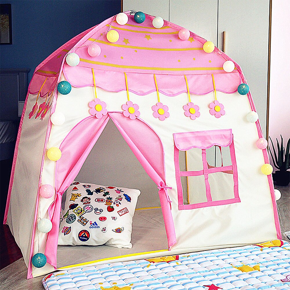 1pc Durable Practical Reusable Lightweight Breathable Kids Tent Toys Room Playhouse Boys Girls Kids: Pink