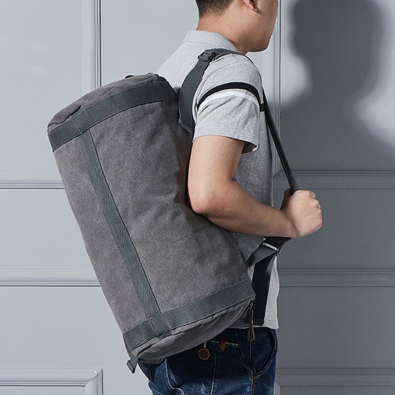 Atinfor Multifunctionele Vintage Canvas Reistas Mannen Weekend Tassen Grote Capaciteit Plunjezak Bagage