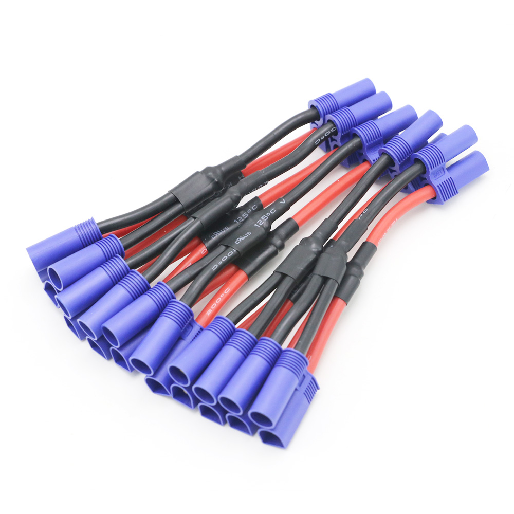 EC5 Parallel Batterij Connector Kabel Dual Extension Y Splitter 12AWG Silicone Draad 10Cm Y / O Stijl Voor Rc speelgoed