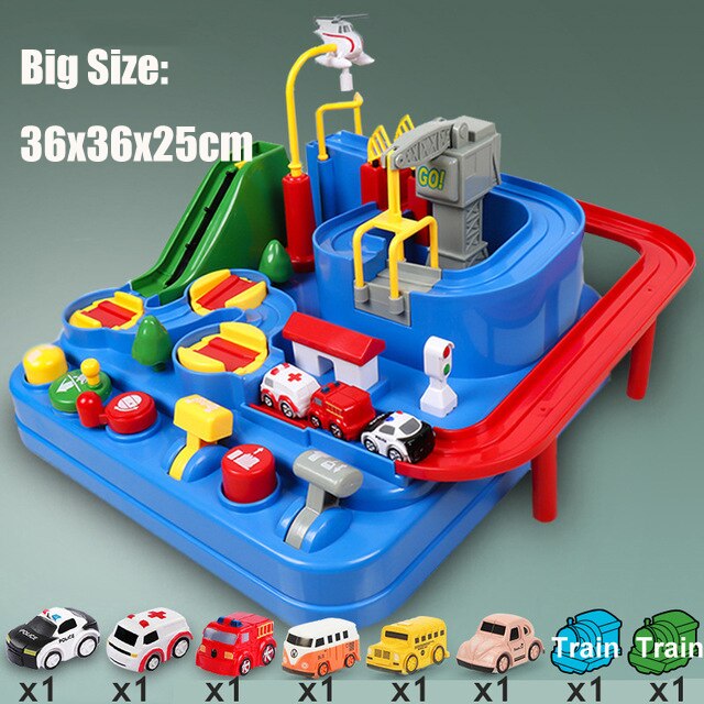 Kinderen Rail Auto Speelgoed Racing Trein Tracks Adventure Handleiding Cars Tafel Spel Puzzel Speelgoed Voor Kinderen Huis Play Game: Big H Set