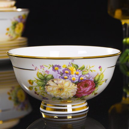 Jingdezhen Keramische Bone China Servies Gerechten Kom Plaat Soep Lepel Westerse Steak Plaat Met Diy Servies: 4.5in