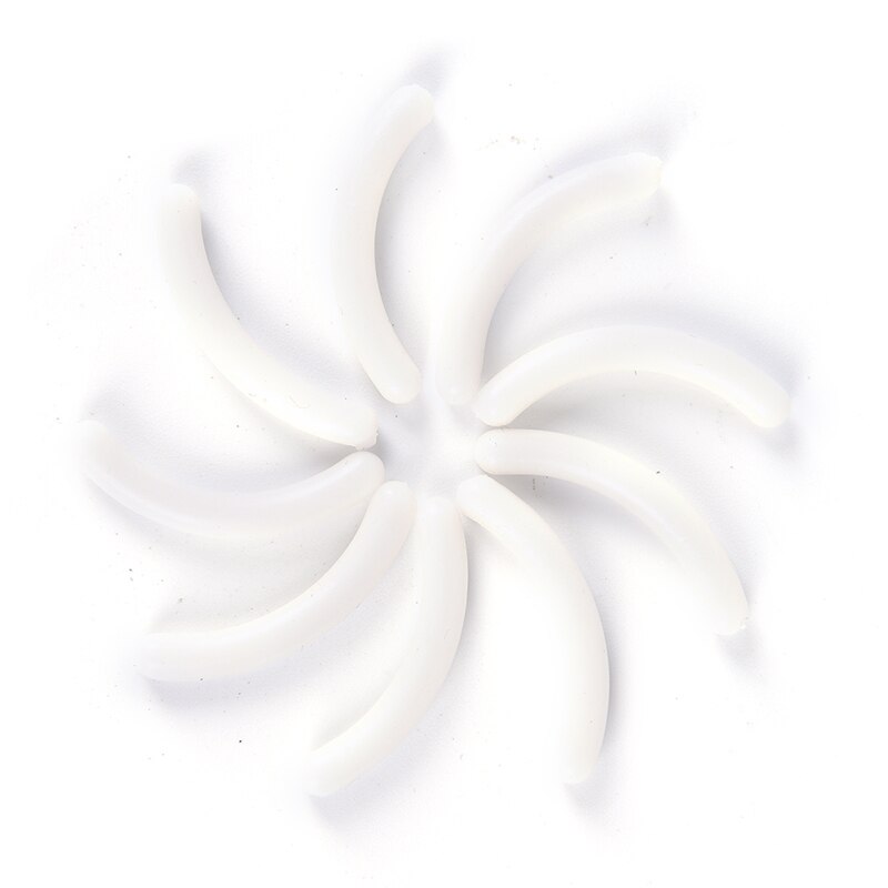 15 stk/sæt makeup værktøj udskiftning af vippebukkerer silikonepude øjenvipper curling makeup tilbehør høj elastisk fornyelig curler: Hvid