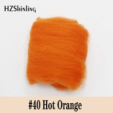 5 g Super Soft felting Short Fiber Wool Perfect in Needle Felt and Wet Felt Orange Wool Felt Material