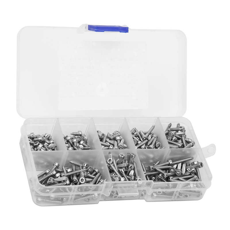 Hex Socket Screw Inside Stainless Steel Even Pitch Durable Screw Assortment Kit Practical for Industrial Application Woodworking