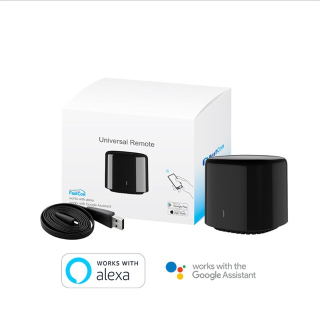 Broadlink-mando a distancia RM4 Mini Universal para el hogar, dispositivo con Audio y vídeo, wifi, Compatible con Alexa, Google Home y IFTT: Bestcon RM4C mini