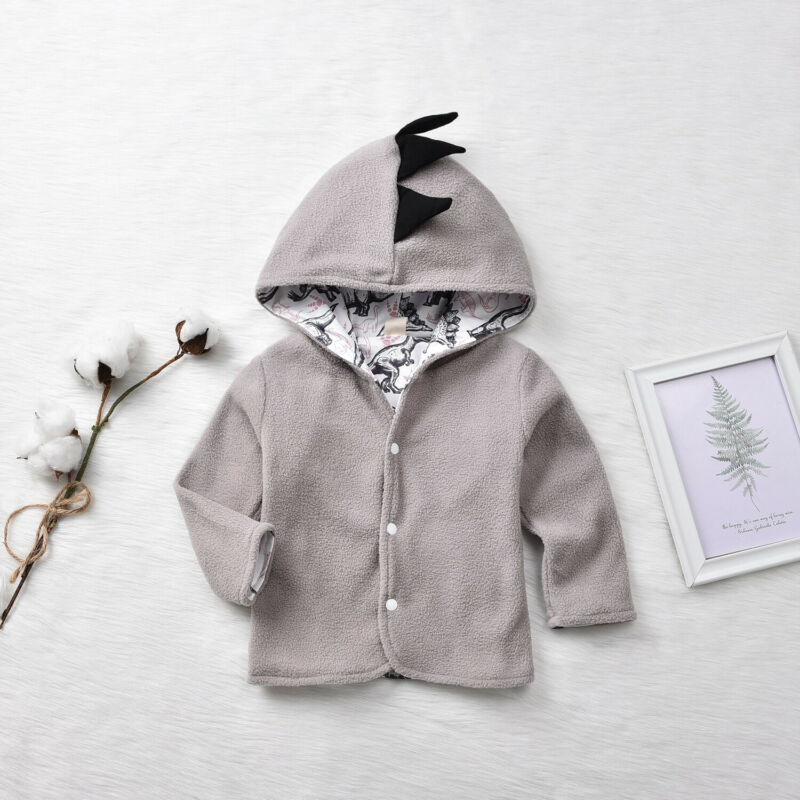 1-5 Years Baby Boys Coats Spring Autumn Clothing Toddler Kids Baby Boy Dinosaur Hooded Coat Jacket Boys Hoodies Outwear Clothes