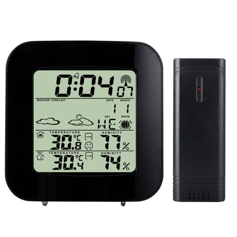 Weather Station Wireless Digital Indoor Outdoor Thermometer Hygrometer LCD Display &amp; External Sensor Weather Fore-cast