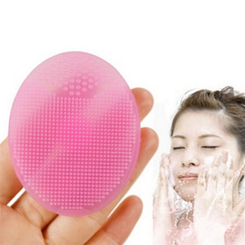 1pc runde silikone puder kosmetisk makeup pude ansigtsrens makeupfjerner rengøring