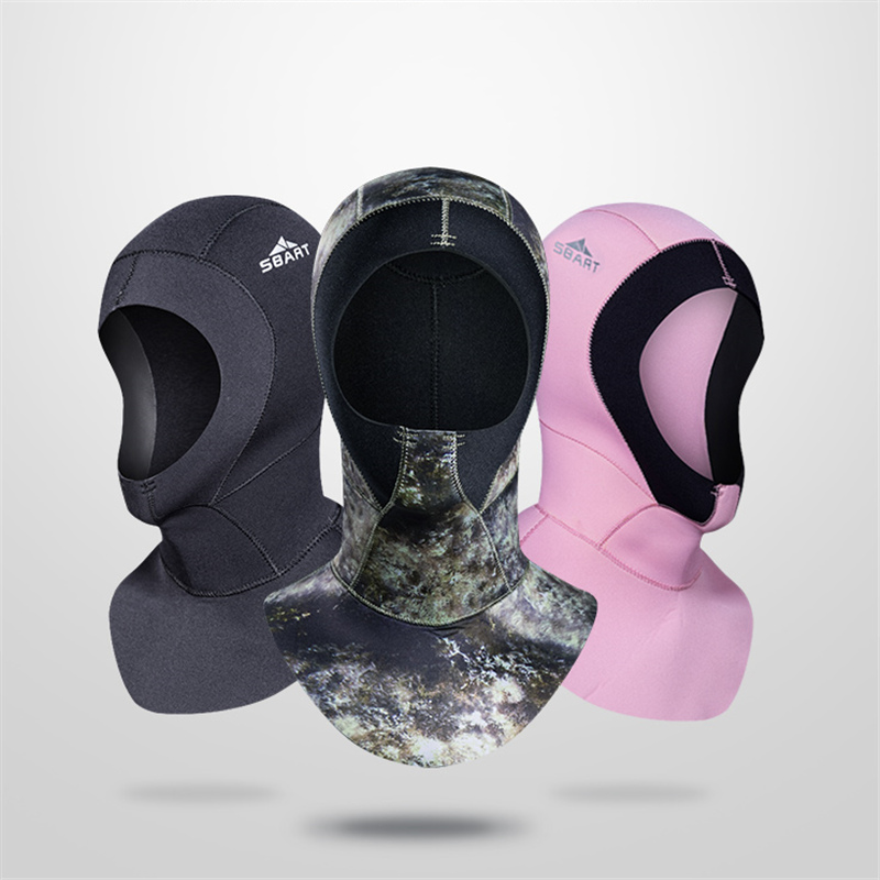 3 millimetri di Neoprene Scuba Diving Hood Con Spalla Attrezzatura Per Lo Snorkeling Cappello di Inverno Della Protezione di Nuotata Muta Caldo di Pesca In Apnea