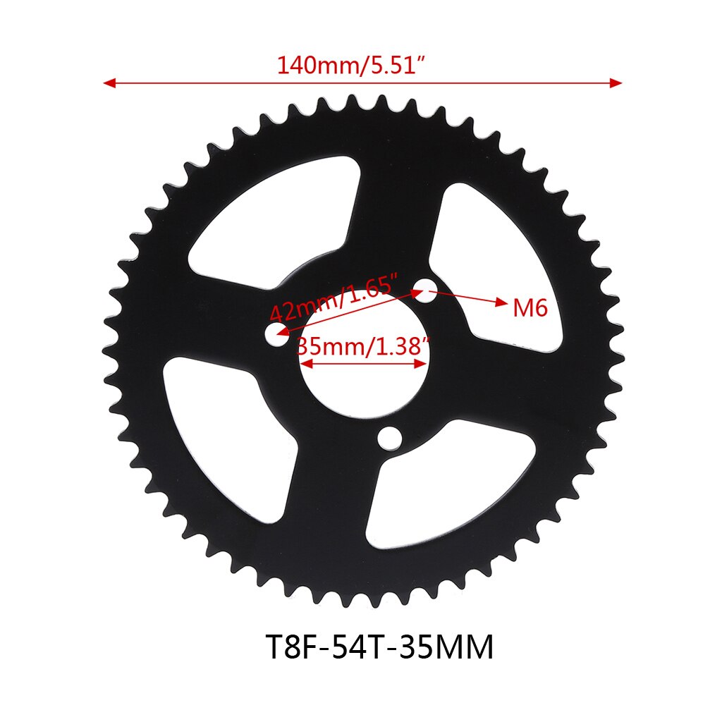 Engranaje de piñón trasero para motocicleta, Agujero interior T8F de 35mm, 54T, 64T, piezas para Moto: 54T