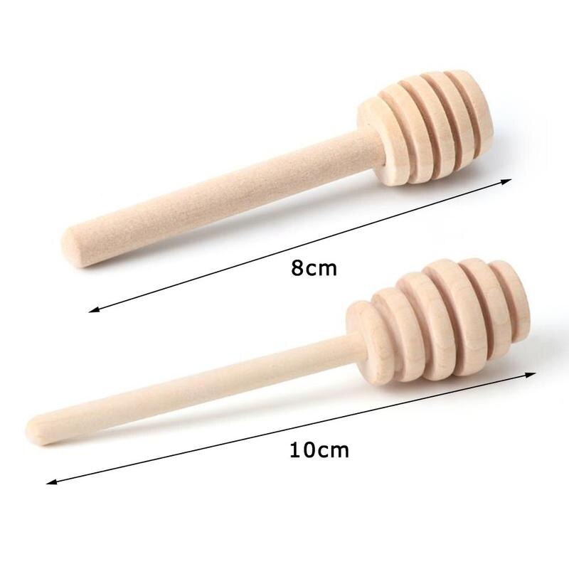 1Pc Wood Honey Dipper Stick Wooden Honey Spoon Small Coffee Spoon Syrup Tea Spoon Serving Mixing Kitchen Honey Utensil Teas H7U9