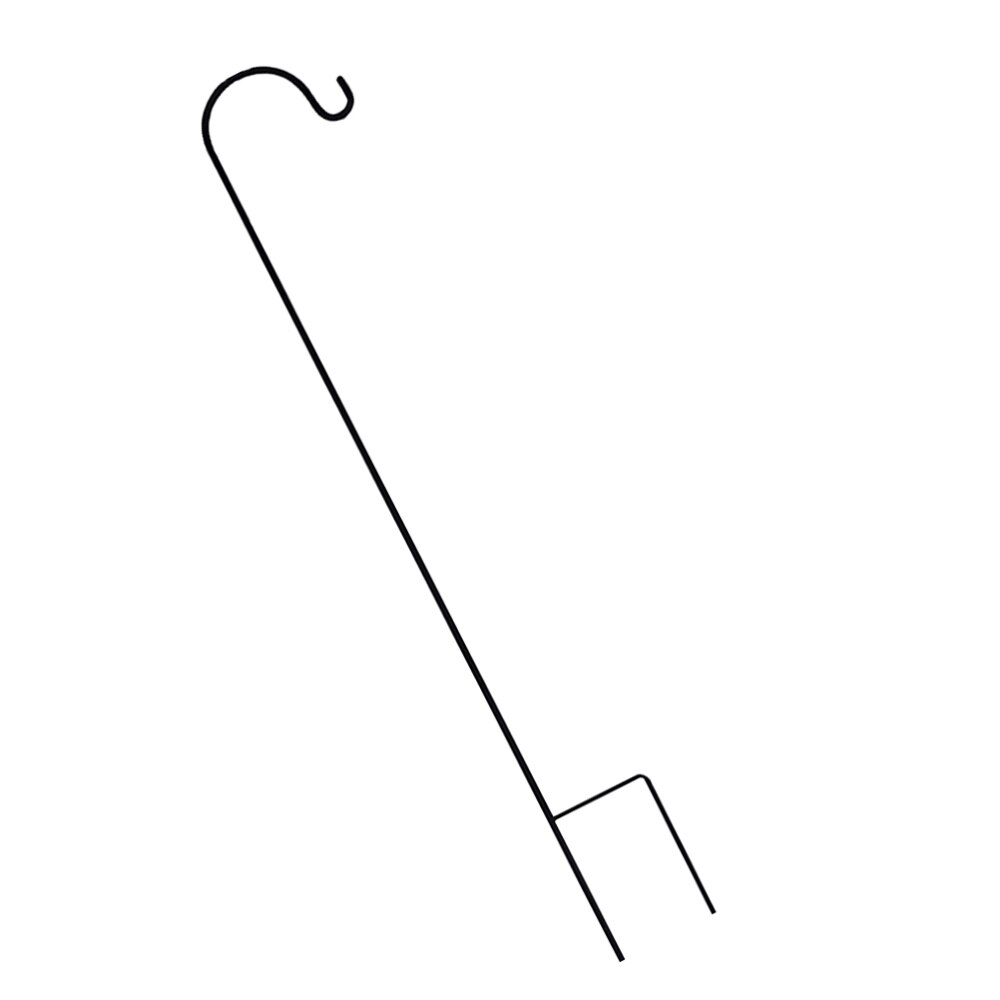 Shepherd Hooks Flowerpot Hook Garden Decoration Outdoor Plant Stand (Black): 120x10x1cm