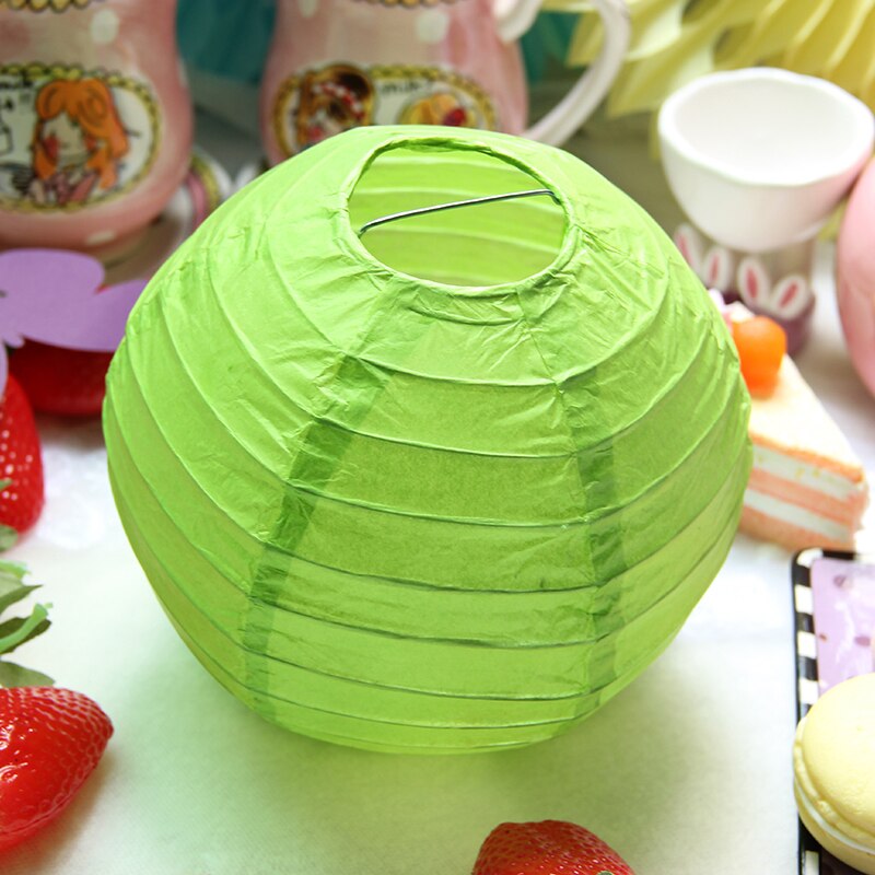 20cm Round Paper Lantern Paper Flower Balls Honeycomb Ball Hanging Lanterns For Wedding Party Decoration supplies: Light green