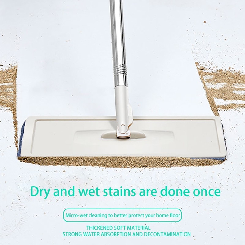 Nouvelle vadrouille magique automatique éviter le lavage des mains ultra-mince tissu de nettoyage des fibres maison cuisine plancher en bois paresseux collègues vadrouilles
