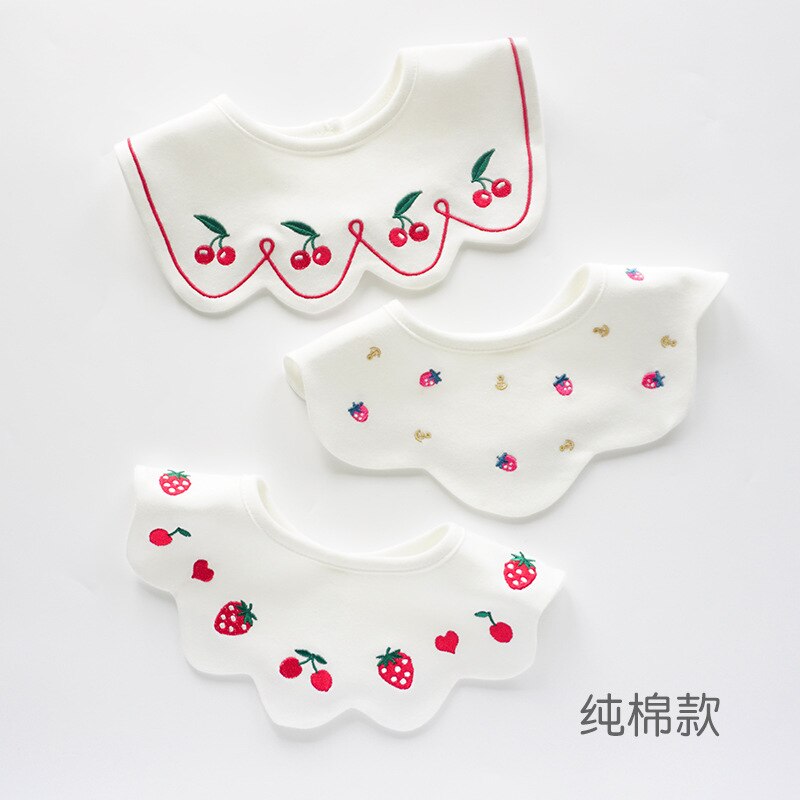 3 pezzi neonati panni Burp bavaglino in cotone embriatery neonati accessori essenziali prodotti per bambini per bambine nuovo: 10-3pcs