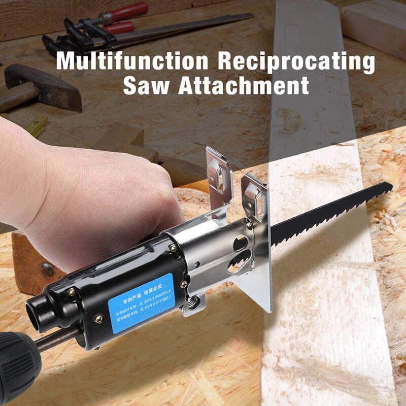 Reciprocating Saws Attachment Electric Drill Modified Electric Saws Converter Portable Woodworking Cutting Tool,Jig Saws