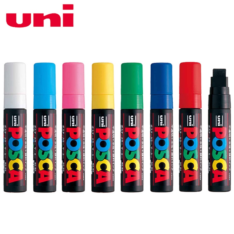 thumbnail image 2 of Uni Posca Paint Marker PC-1M Black, 3 Pens Per Pack(Japan Import) 2 of 12